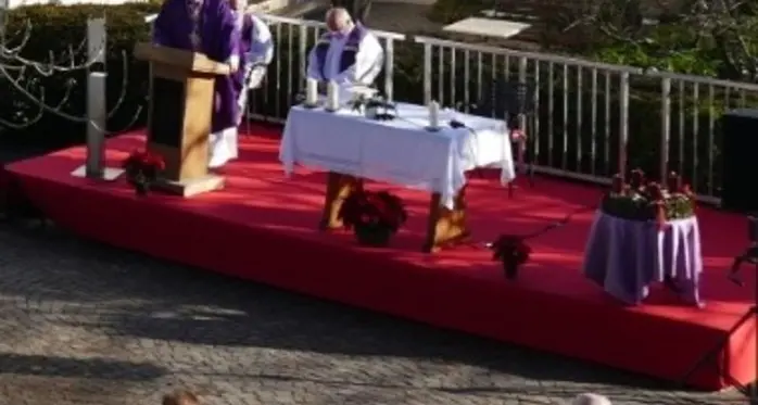 La messa del vescovo al Lorenzerhof