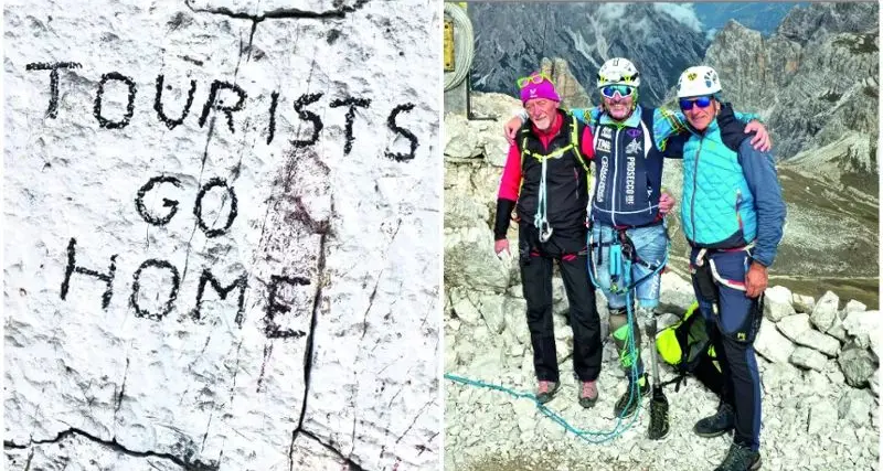 «Turisti andate a casa», sfregio sulle Tre Cime di Lavaredo