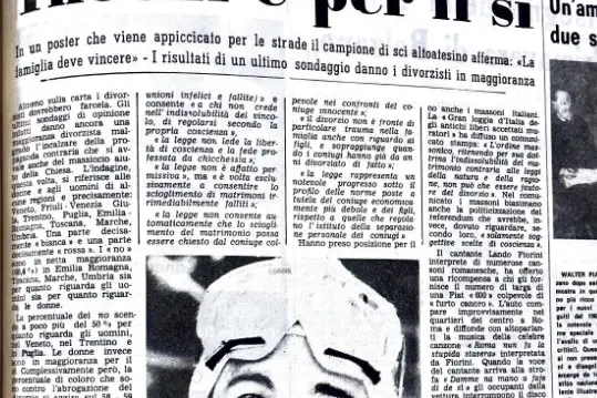 Quando Gustav Thöni si schierò contro il divorzio
