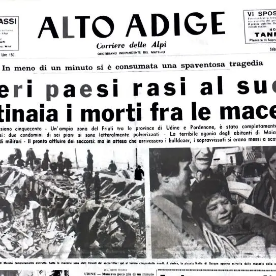 6 maggio 1976. Il terremoto del Friuli e Bolzano “accampata” nelle auto in strada