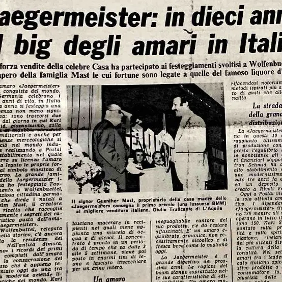 Luglio 1979: Jägermeister Italia vola in Germania