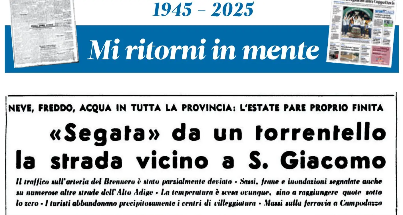 22 agosto 1963: Il maltempo, “estate finita” e vari problemi lungo le strade