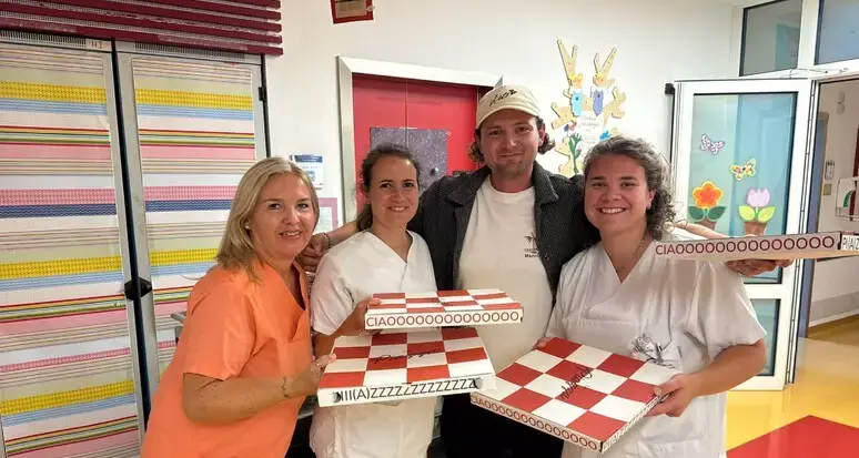 Pizze gratis in ospedale e ai senzatetto, Mario Orth è tornato a Bolzano