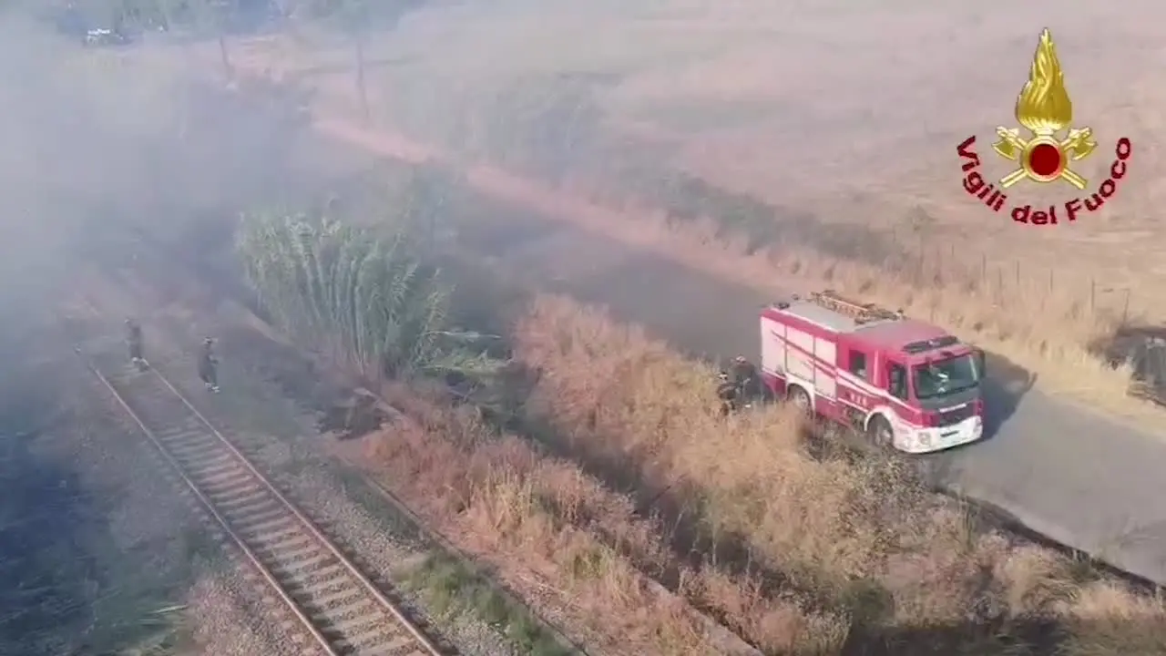 Incendi in Calabria, Canadair in azione nel Catanzarese