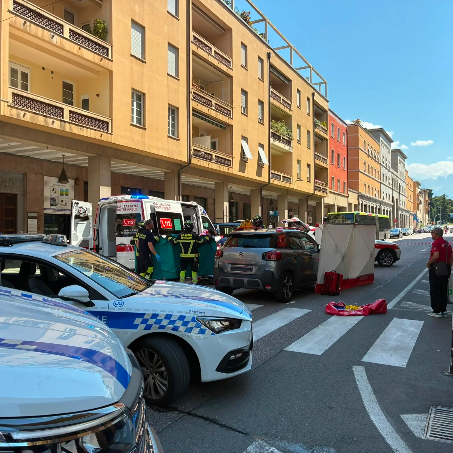 Una donna investita in corso Libertà a Bolzano: è in gravi condizioni