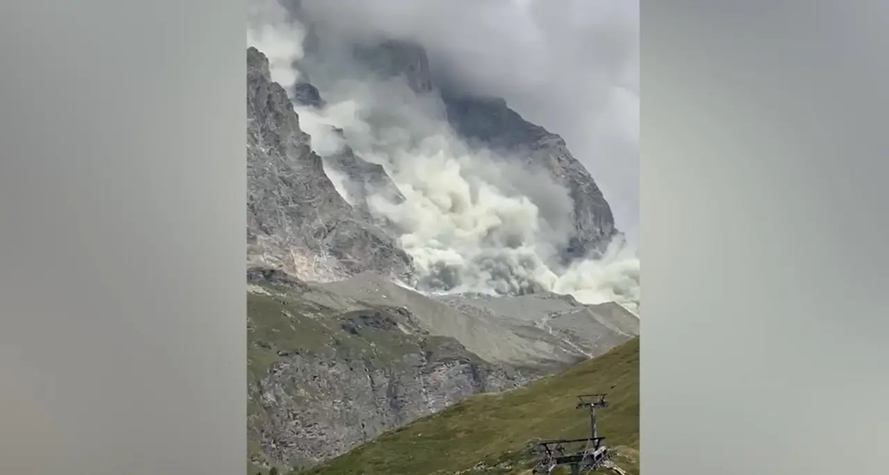 Cervino, frana sulla parete sud: nessuna persona coinvolta