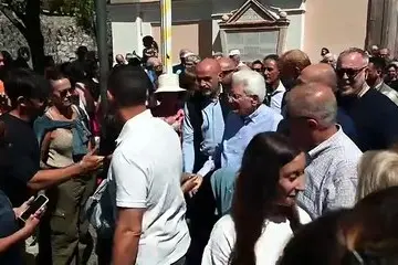 Castelrotto, Mattarella in mezzo alla gente