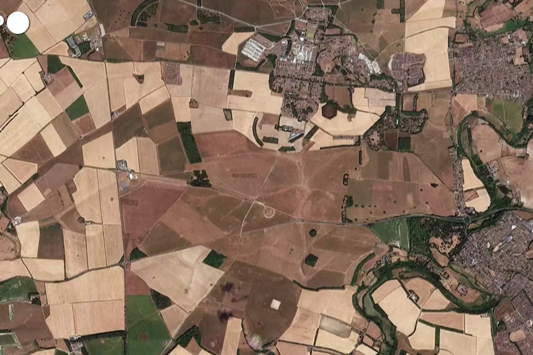Caldo record, in Inghilterra la siccità si vede dal satellite