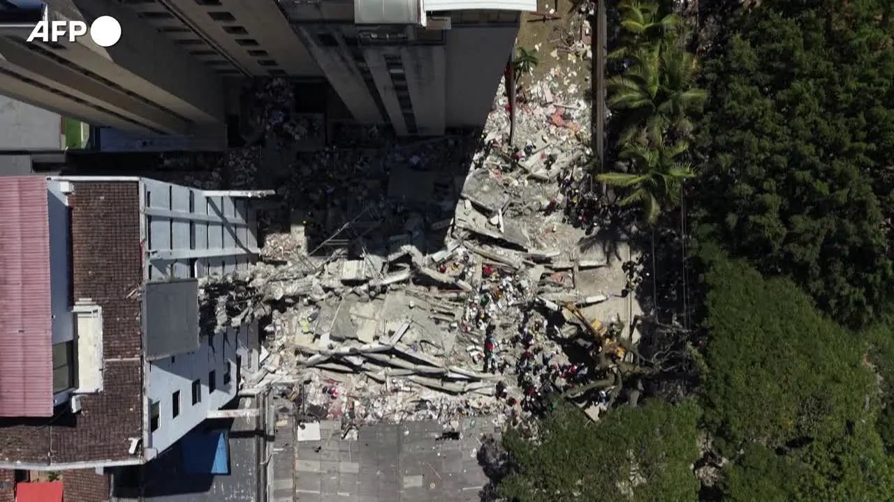La distruzione del terremoto in Colombia vista dall'alto a Cali