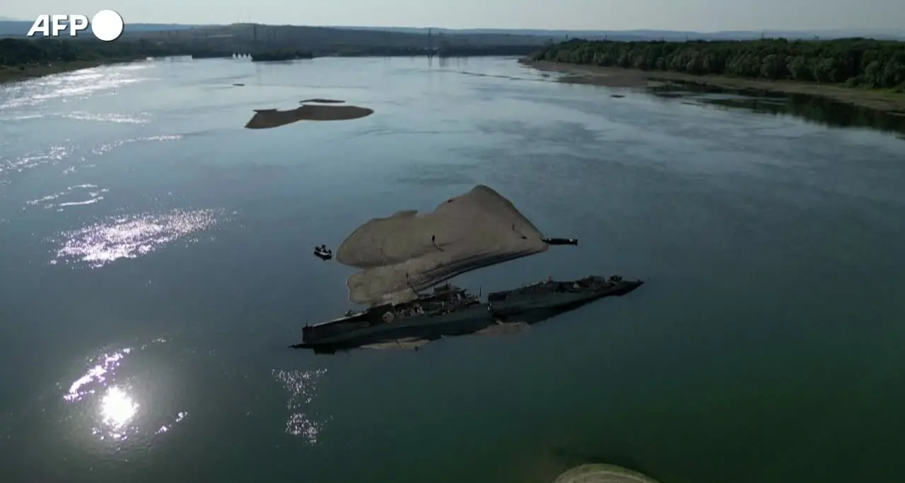 Danubio in secca, riemersi in Serbia i relitti di una flotta nazista