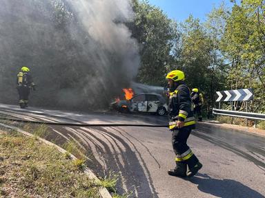Plaus, auto prende fuoco vicino al bosco: gli occupanti fermano le fiamme con gli estintori