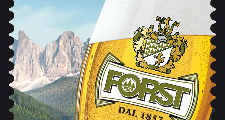 Birra Forst diventa un francobollo: 225 mila esemplari per il Made in Italy
