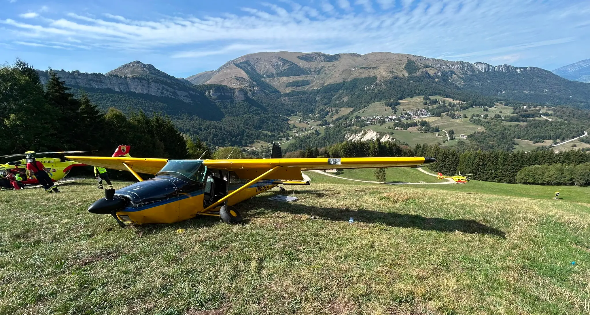 Incidente aereo a Brentonico: ultraleggero precipita, tre feriti tedeschi