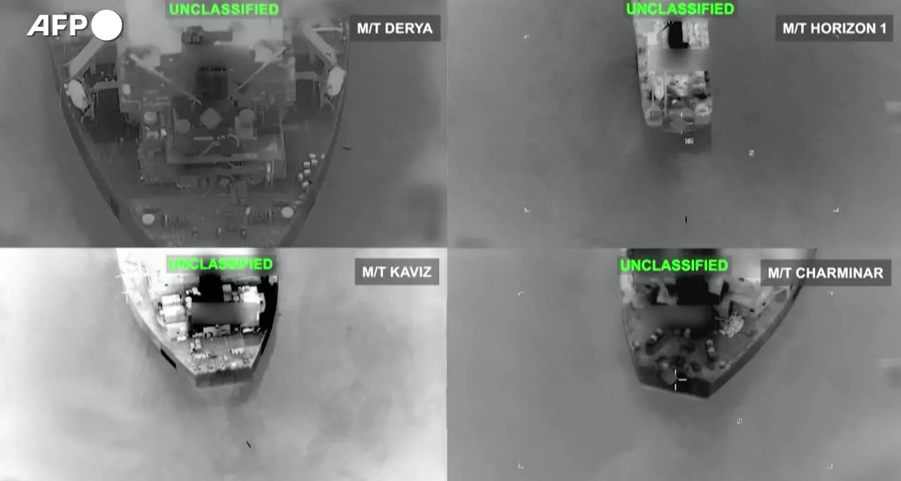 Gli Usa diffondo immagini di un attacco a cinque petroliere iraniane