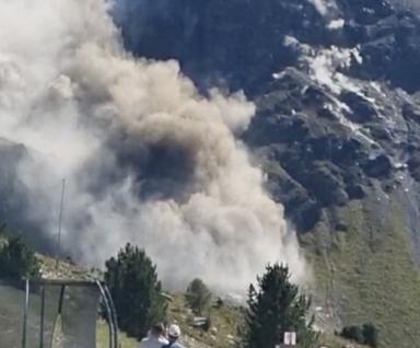 Paura a Solda, un’enorme frana si stacca da Punta Beltovo