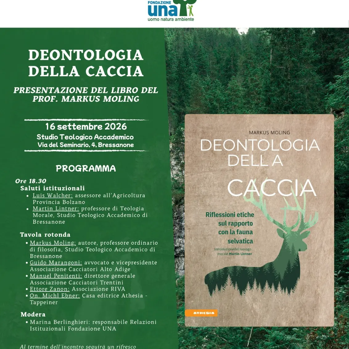 A Bressanone la presentazione del libro di Markus Moling su caccia e fauna