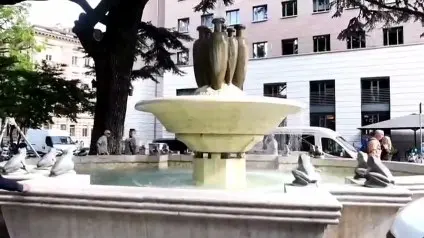 Parco Berloffa, la Fontana delle Rane torna in funzione