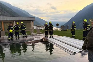 Mucca finisce in una piscina di un hotel benessere in Alto Adige