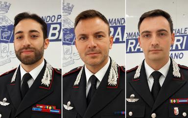 Carabinieri, tre nuovi ufficiali in Alto Adige: Bui a Bolzano, Colagrossi a Brunico e Flebus a Vipiteno