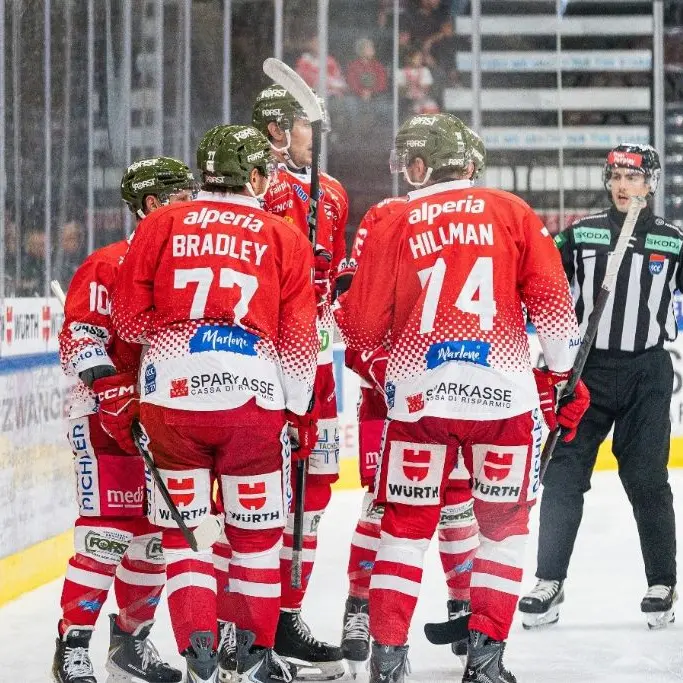 Hockey, Bolzano vince a Milano all'overtime. Val Pusteria ko a Vienna