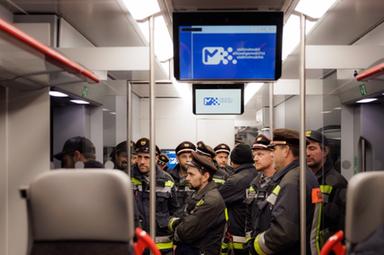 Val Venosta, vigili del fuoco e sanitari si addestrano sui nuovi treni