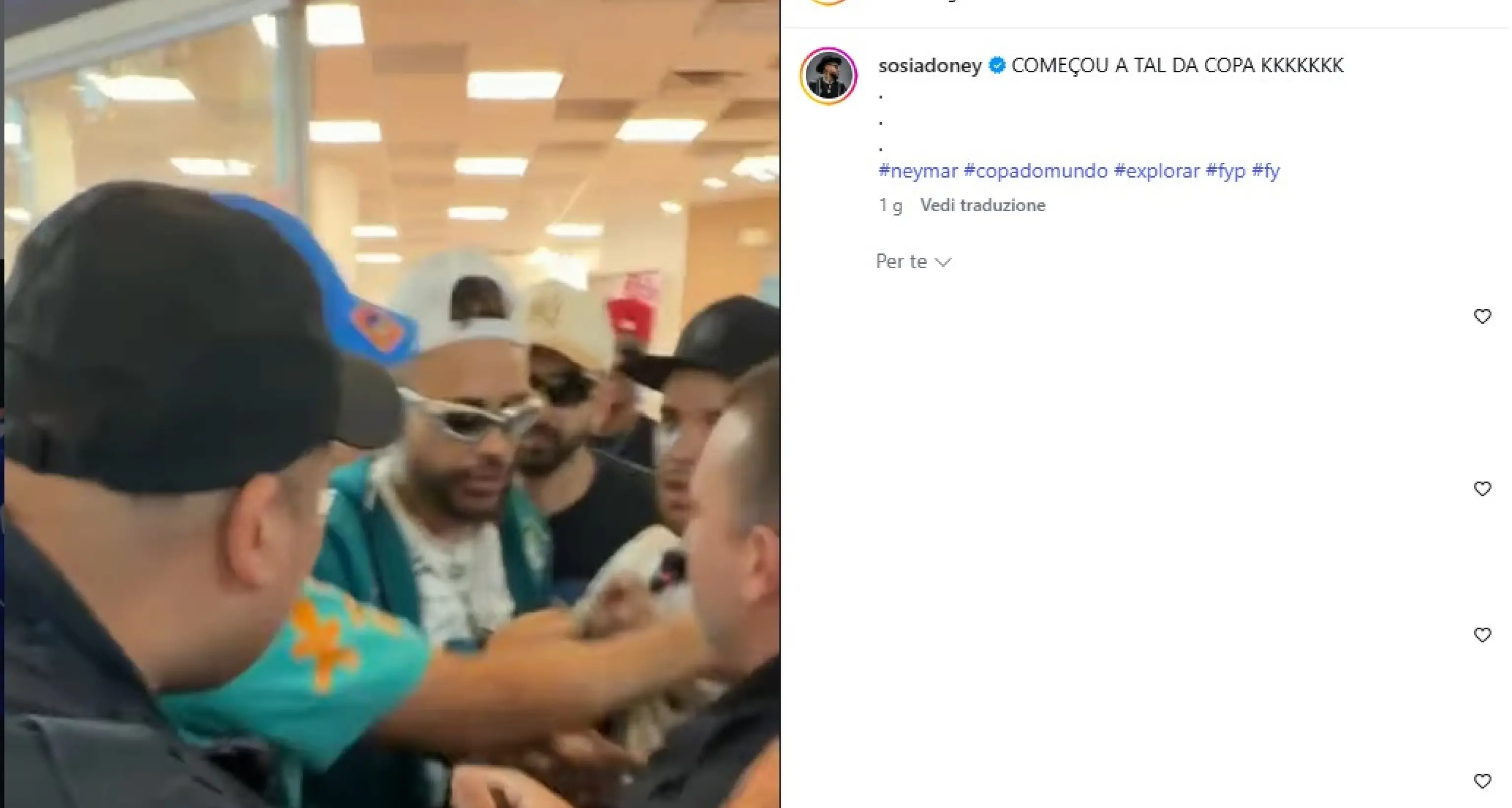 Brasile: il sosia di Neymar scatena il caos in un centro commerciale Usa