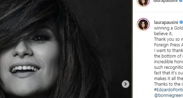 Golden Globe: Pausini, mai sognato di arrivare così lontano