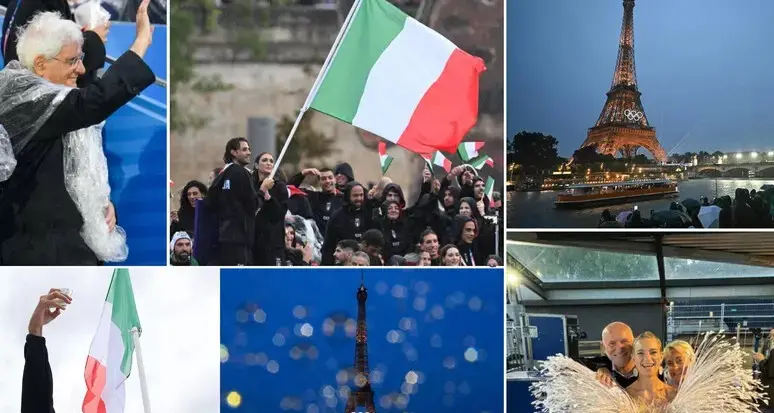 Parigi: sulla Senna festa degli azzurri col tricolore. Tamberi: «Figata pazzesca»