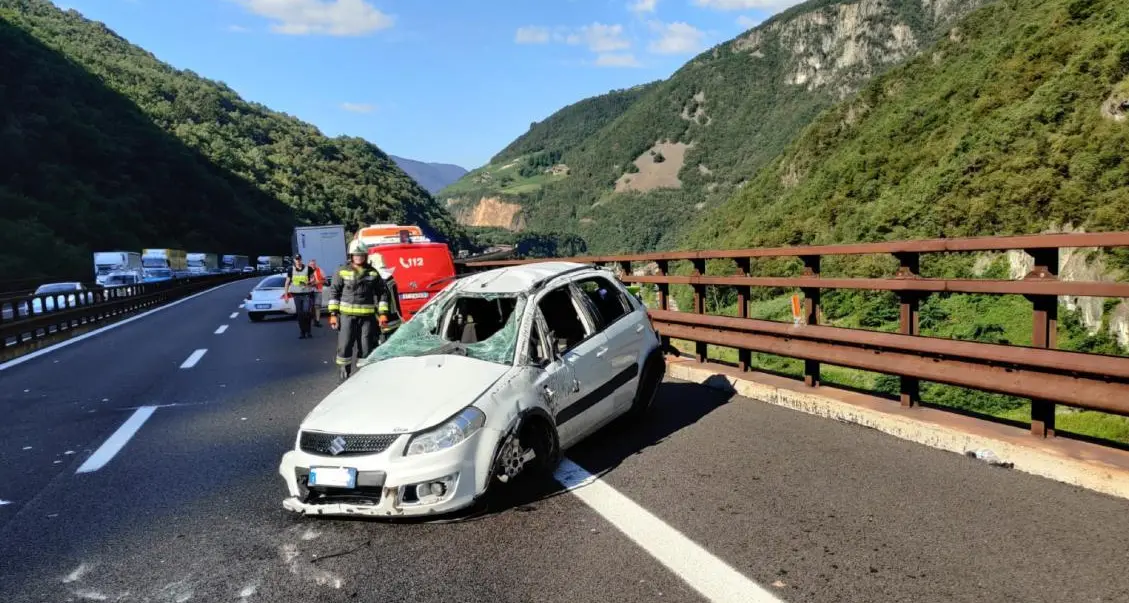 Grave incidente in A22 a Ponte Gardena, interviene il Pelikan