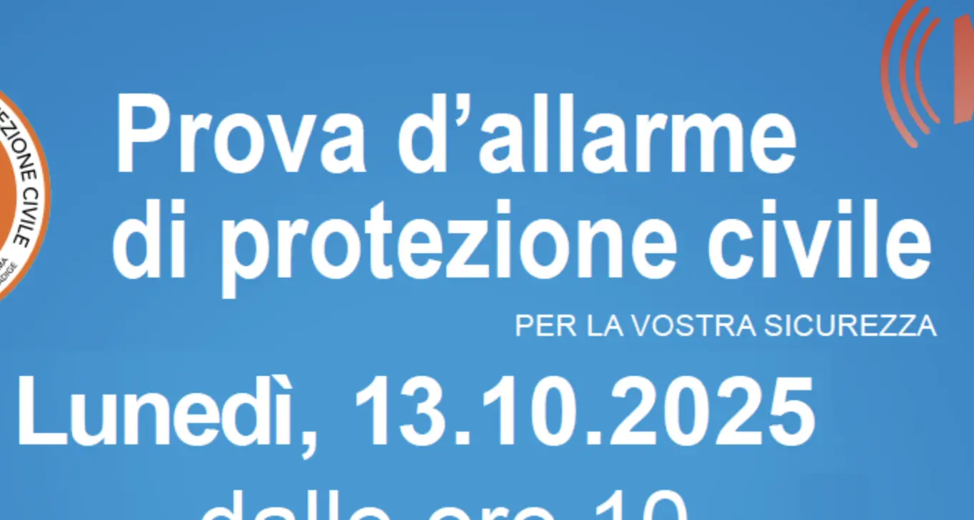 Test della Protezione civile in Alto Adige: lunedì 13 ottobre suonano le sirene d’allarme