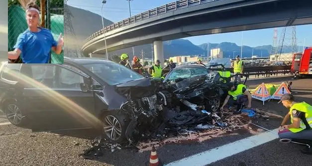Contromano in A22, la vittima è il talento del tennis Tobias Tappeiner