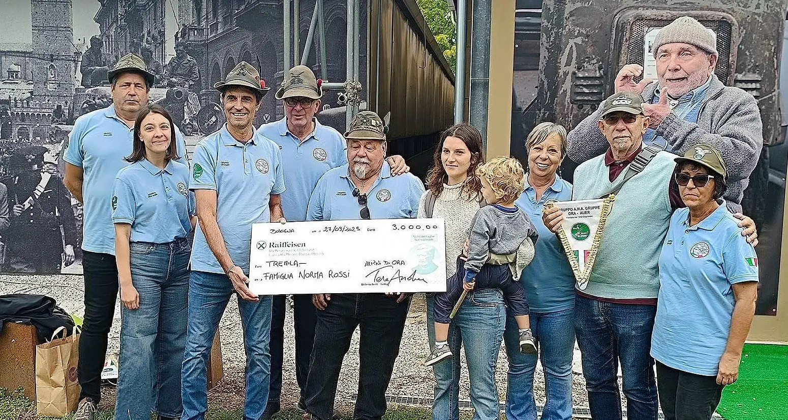 L'aiuto degli alpini di Ora alla famiglia senza casa