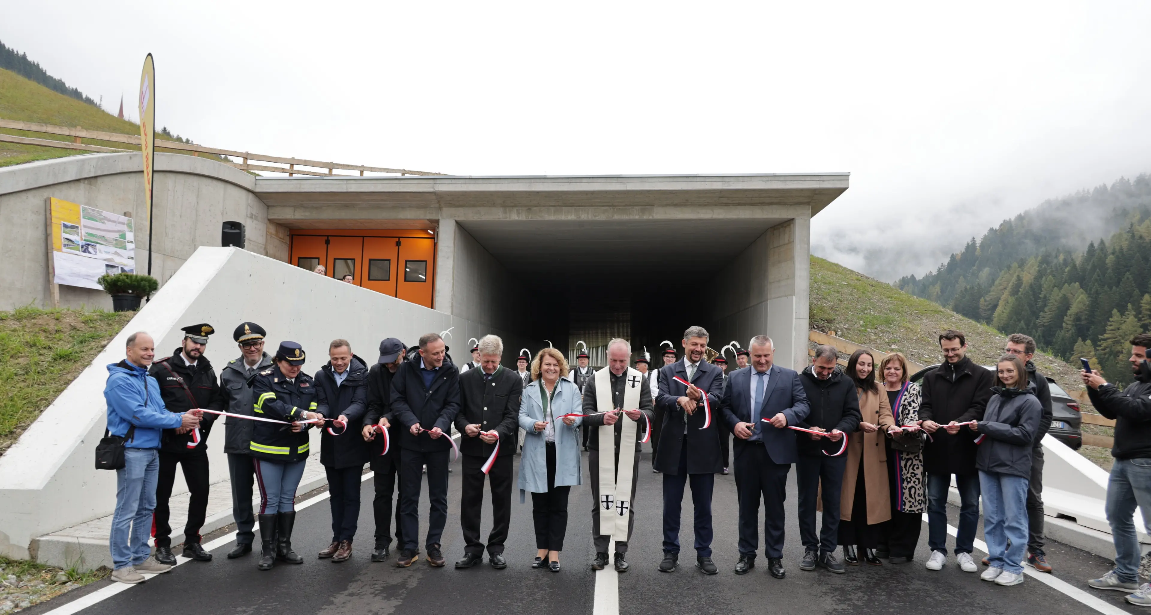 Sarentino, inaugurata la galleria paravalanghe Rio Bianco sulla statale 508