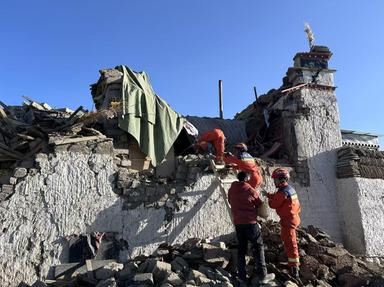 Forte terremoto di magnitudo 7 colpisce il Tibet