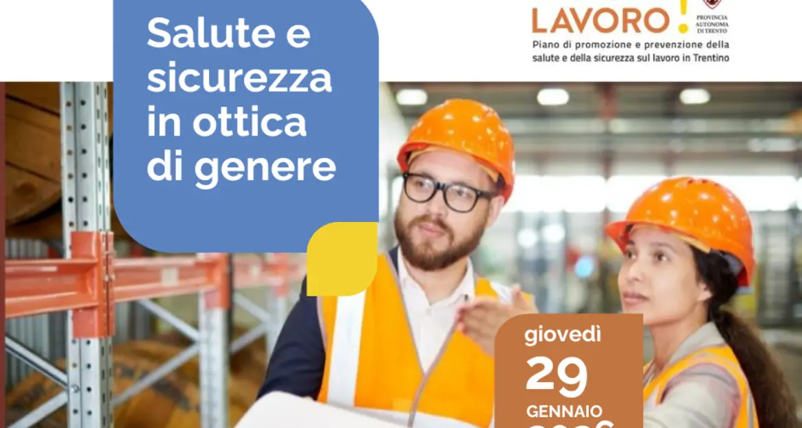Salute e sicurezza in ottica di genere, istituzioni ed esperti a confronto il 29 gennaio