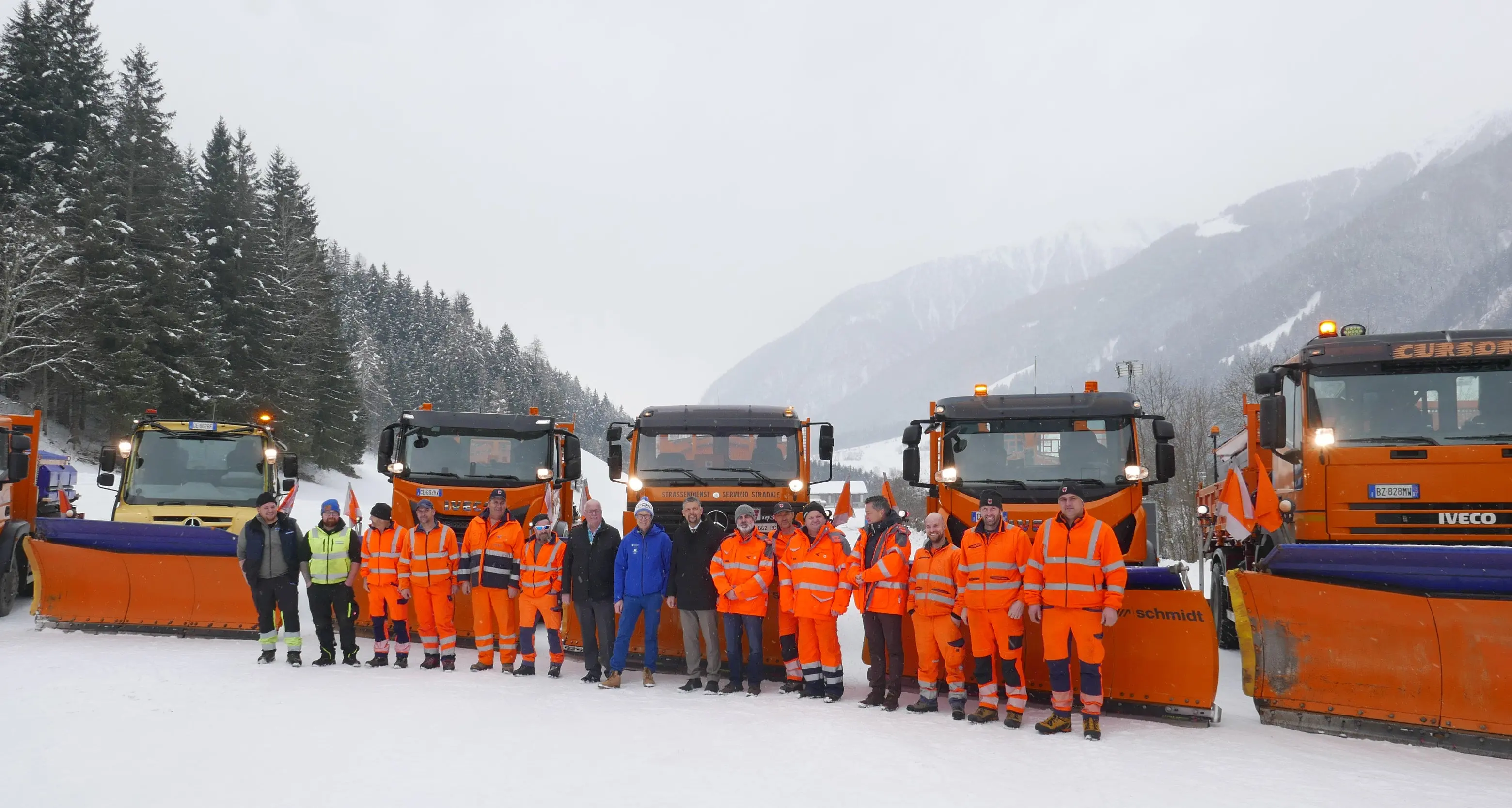 Olimpiadi, Servizio strade in prima linea: sicurezza e sgombero neve h24 in Val Pusteria