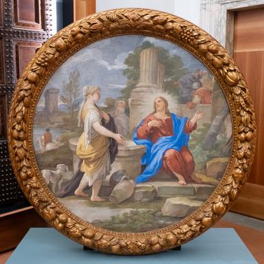 Entra agli Uffizi il 'Cristo e la Samaritana', raro affresco su stuoia di vimini