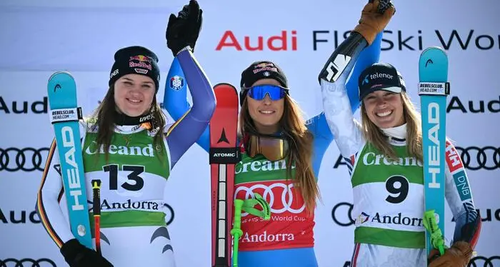 Sofia Goggia vince il superG di Soldeu: Pirovano quinta, Brignone ottava