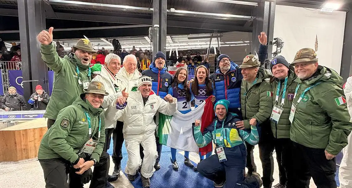 Slittino, la festa degli Alpini a Cortina per Voetter e Oberhofer