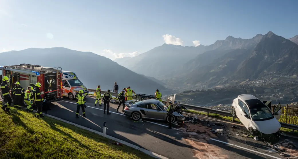 Frontale sulla strada per Avelengo: tre persone ferite, una è grave