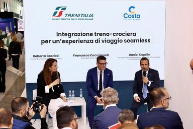 A Ttg accordo Trenitalia-Costa Crociere, treno e nave in un unico acquisto