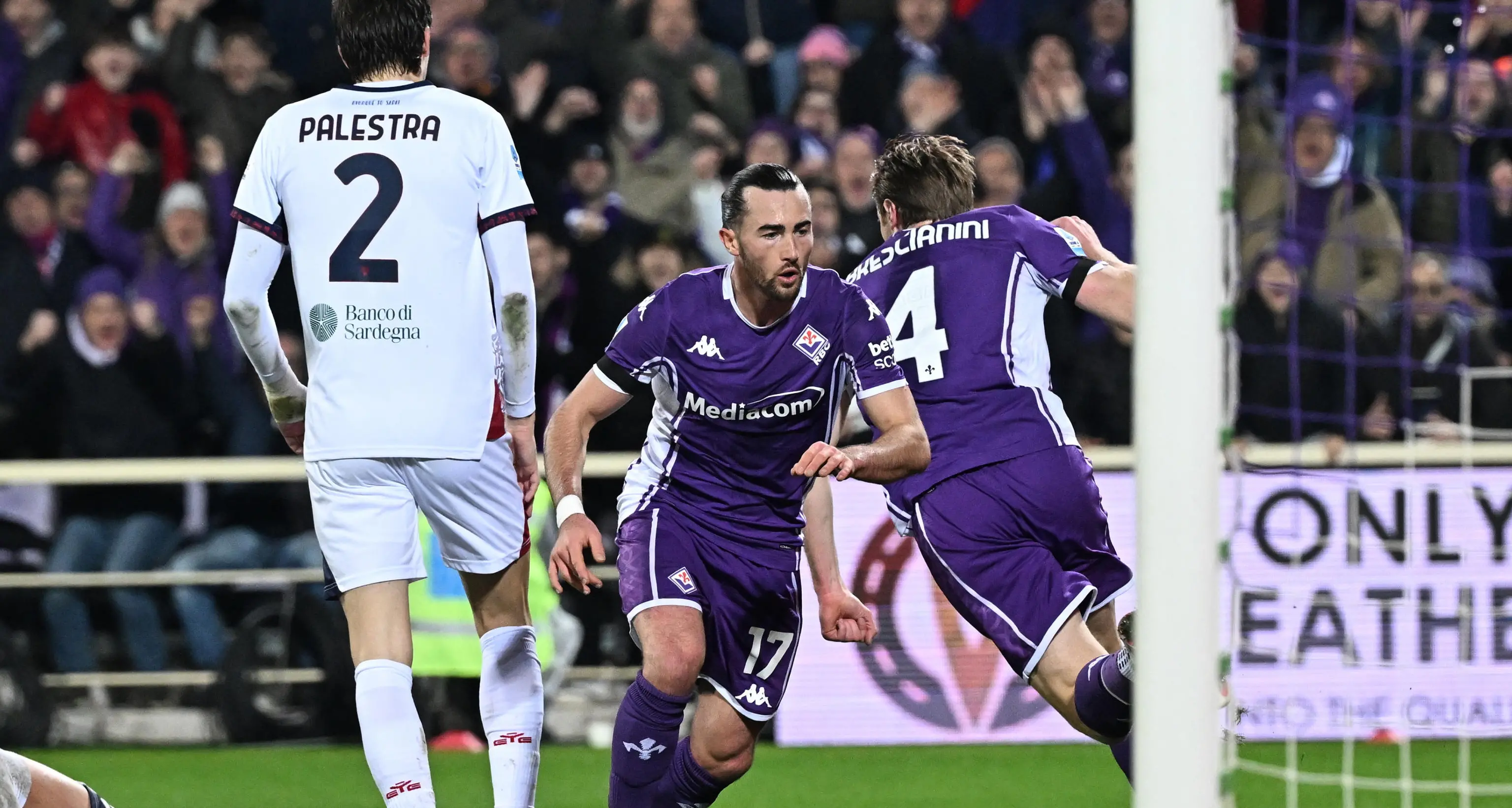 Serie A: Fiorentina-Cagliari 1-2