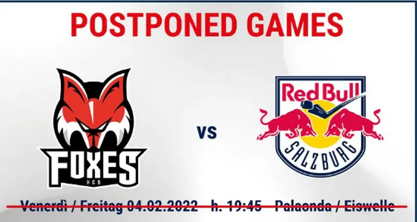 Hockey, salta per Covid la supersfida tra Bolzano e Salisburgo. Rinviata anche la gara di domenica