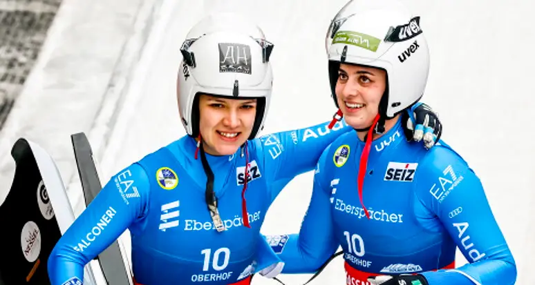 Slittino: nella coppa del mondo a Winterberg podio per le altoatesine Votter-Oberhofer