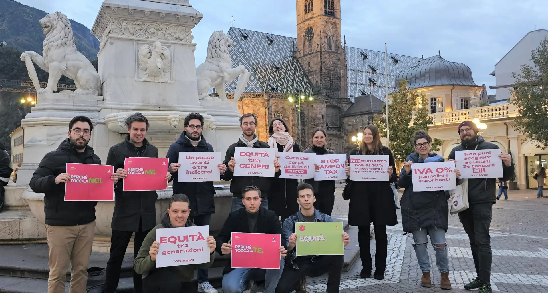 Anche Bolzano protesta contro l’aumento dell’Iva su assorbenti e prodotti per la prima infanzia