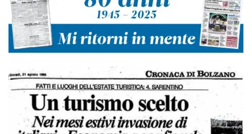 21 agosto 1986: La bella lezione di Sarentino con il suo turismo scelto