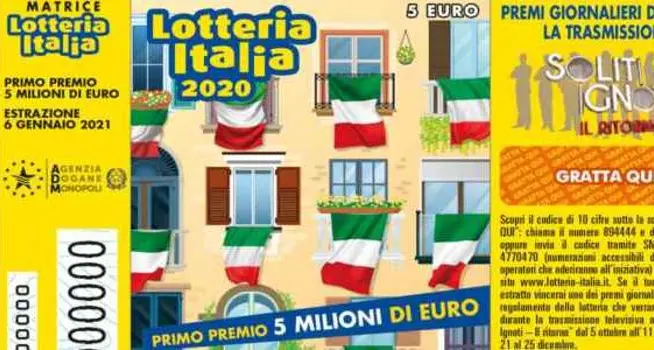Lotteria Italia, questa sera l’estrazione