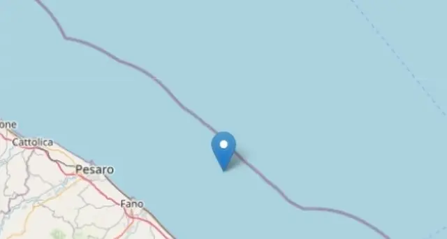 Terremoto: Marche, una scossa 4.3 al largo costa pesarese