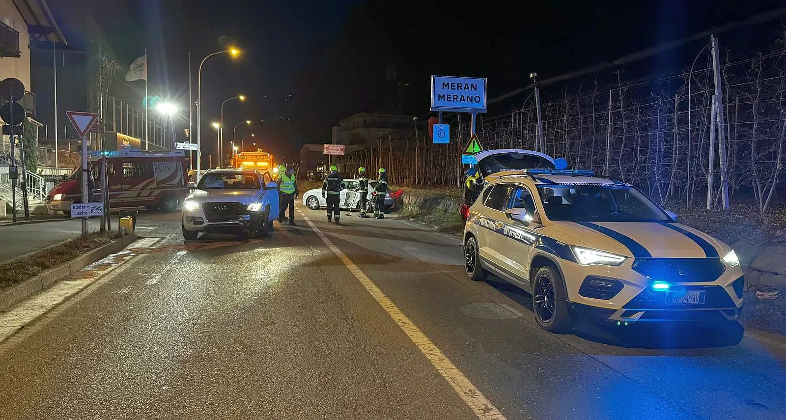 Merano, scontro in via Roma: una patente ritirata e denuncia dopo il rifiuto del test