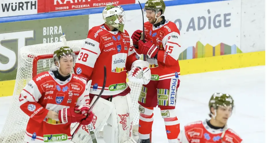 L’HCB Alto Adige Alperia torna alla vittoria: successo interno per 3-0